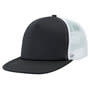 Black/White Flat Peak Trucker