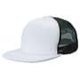 White/Black Flat Peak Trucker