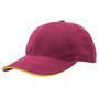 Maroon/Gold Premium Soft Sandwich Peak