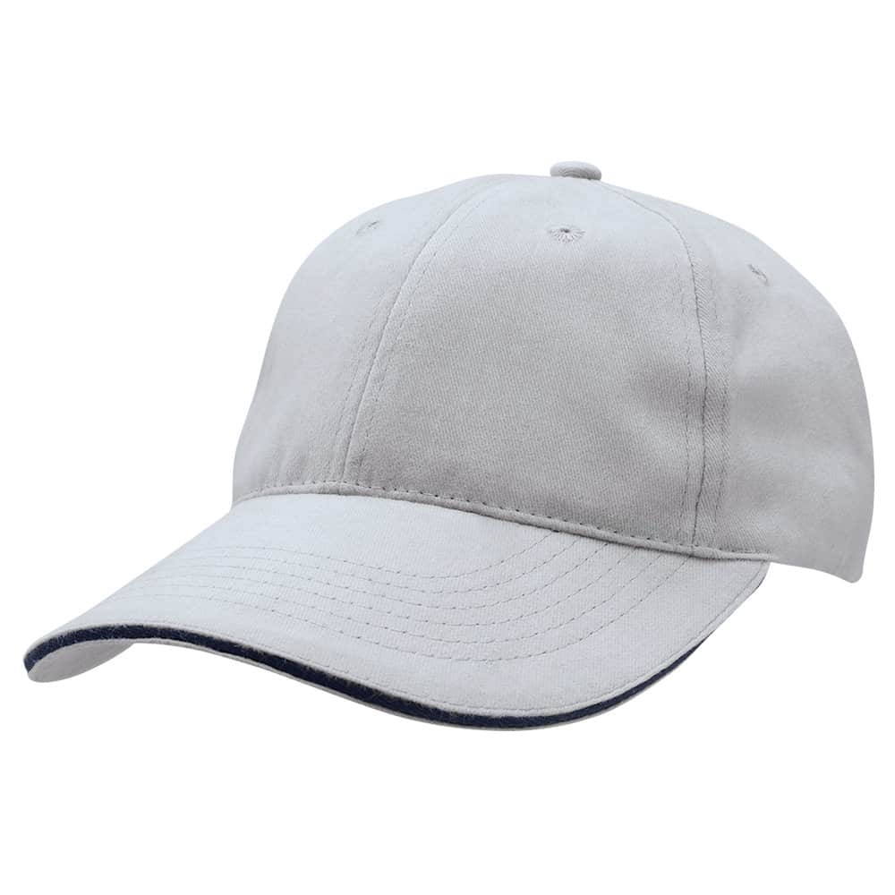 Silver/Navy Premium Soft Sandwich Peak