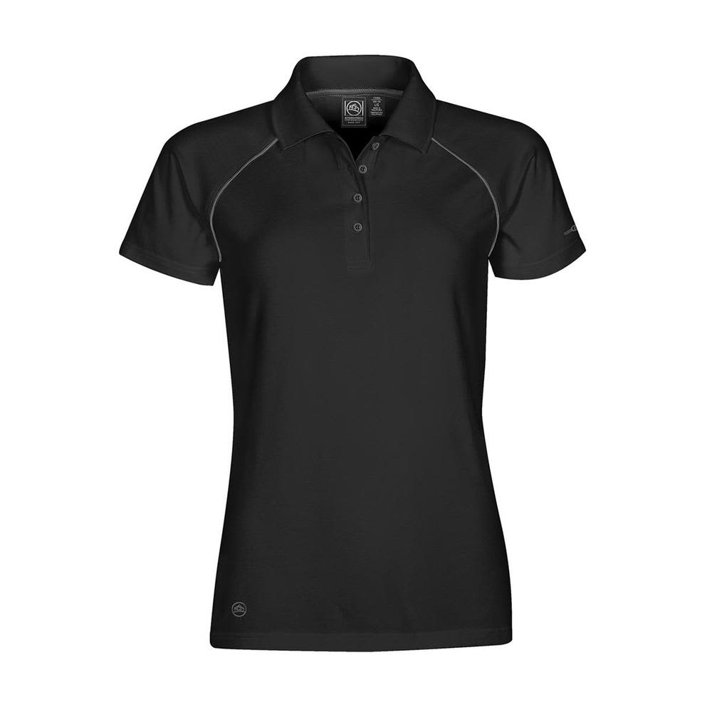 Black/Granite Women Piranha Performance Polo