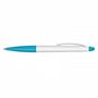 White/Light Blue Cologne Stylus Pen - White Barrel