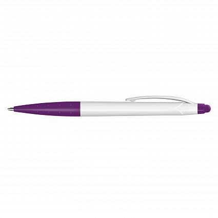 White/Purple Cologne Stylus Pen - White Barrel