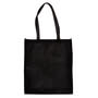 Black Printed Non-Woven Tote Bag with Gusset