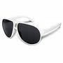 White Aviator Sunglasses - Black and White