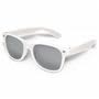 White/Silver Lens Malibu Premium Sunglasses - Mirror Lens