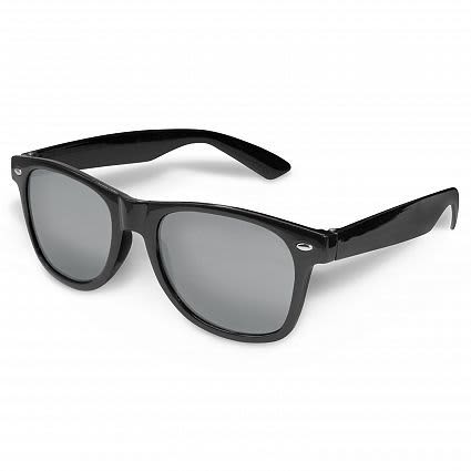 Black/Silver Lens Malibu Premium Sunglasses - Mirror Lens