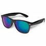 Black/Green Lens Malibu Premium Sunglasses - Mirror Lens