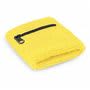 Yellow Wrist Sweat Band with Pocket