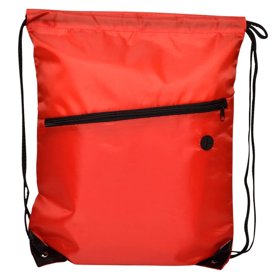 Red Nylon Tech Travel Backpack