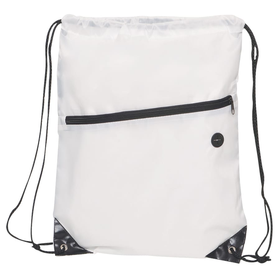 White Nylon Tech Travel Backpack