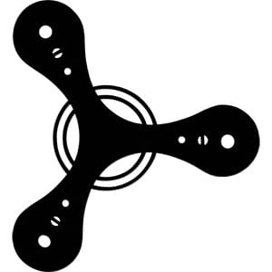 Black Promotional Tripod Boomerang