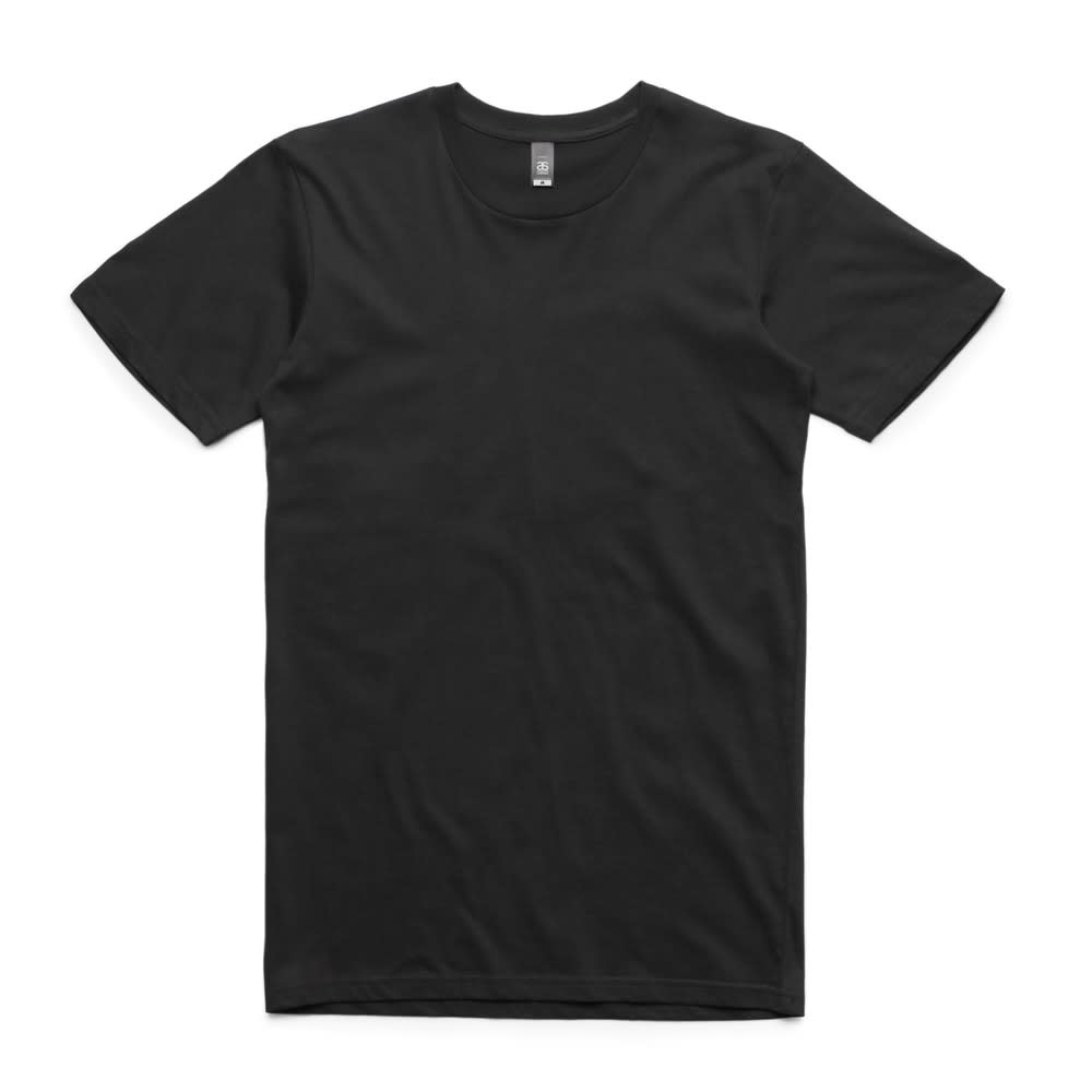 Black Crew Neck Cotton Summit Tee