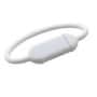 White Round Cord Silicone Flash Drive