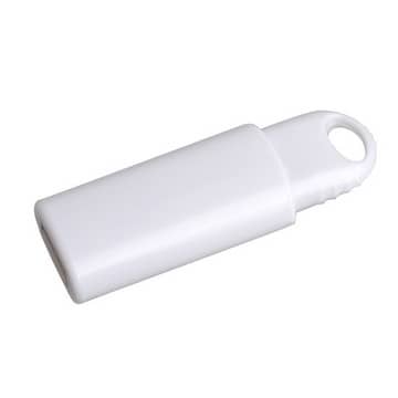 White Click Button Flash Drive