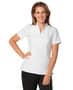 White Women's Full Zip Front Short Sleeve Tunic