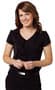 Black Women's Ruffle Front Blouse