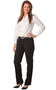 Black Women's Wool Blend Stretch Low Rise Pants