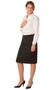 Women's Poly/Viscose Stretch Stripe Mid Length Lined Pencil Skirt