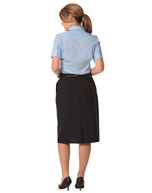 Women's Poly/Viscose Stretch Twill Flexi Waist A-Line Utility Lined Skirt