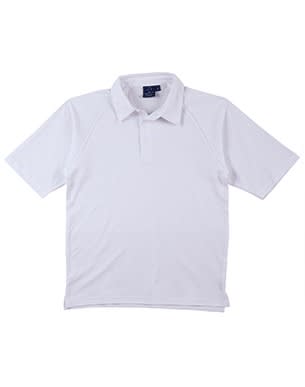 White Cricket Polo Short Sleeve Men's