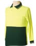 Fluoro Yellow/Bottle High Visibility Long Sleeve Polo