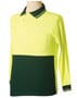 Fluoro Yellow/Bottle High-Vis Long Sleeve Safety Polo