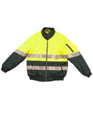 Yellow/Bottle Hi-Vis Two Tone Jacket with 3M Tapes