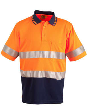 Orange/Navy Short Sleeve Safety Polo