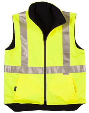 Yellow/Navy Hi-Vis Reversible Safety Vest With 3M Tapes