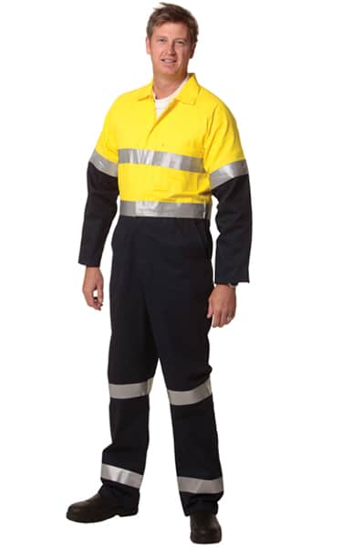 Yellow/Navy Men's Two Tone Coverall