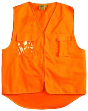 Orange Hi-Vis Safety Vest With Id Pocket