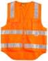 Orange Hi-Vis Safety Vest With Id Pocket &amp; 3M Tapes