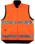 Orange/Navy Hi-Vis Mandarin Collar Safety Vest