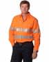 Orange Unisex Long Sleeve Safety Shirt - Cotton Drill