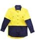 Yellow/Navy Women's Hi Vis Long Sleeve Safety Shirt