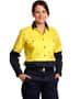 Women's Hi Vis Long Sleeve Safety Shirt