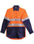 Orange/Navy Long Sleeve Reflective Safety Shirt for Women