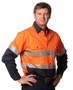 Hi-Vis Long Sleeve Cotton Drill Safety Shirt