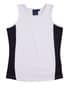 White/Navy Teamster Singlet Lady