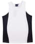 White/Navy Teamster Mens Sports Singlet