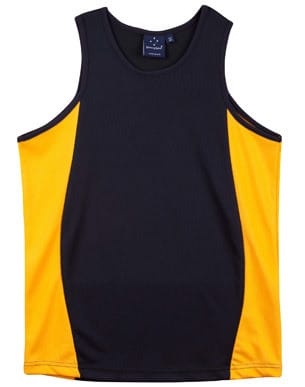 Navy/Gold Teamster Mens Sports Singlet