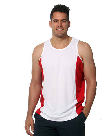 Men's Contrast Truedry Mesh Singlet