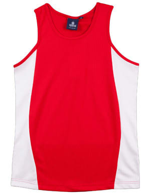 Red/White Teamster Singlet Kids