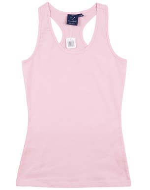 Light Pink Stretch Raceback Singlet Ladies'