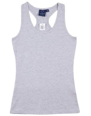 Grey Stretch Raceback Singlet Ladies'