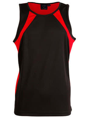 Black/Red Sprint Singlet Men's