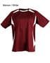 Maroon/White Shoot Soccer Tee Adult