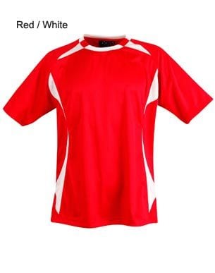 Red/White Shoot Soccer Tee Adult