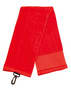 Red Golf Towel With Hook